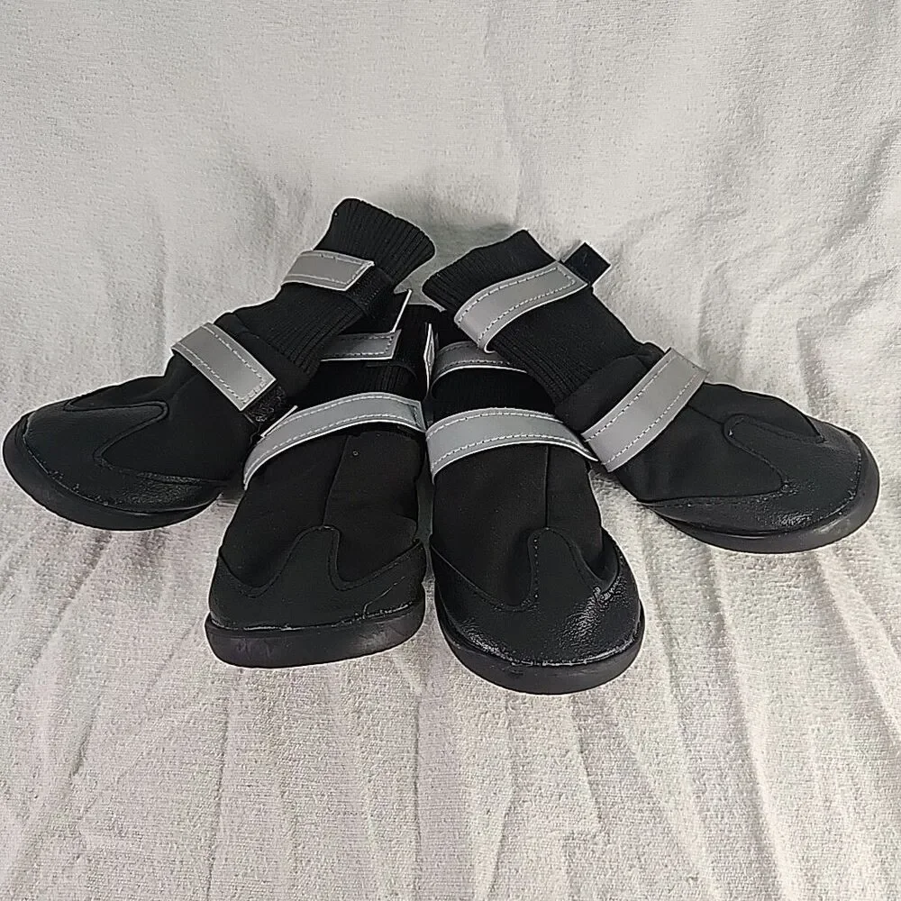 Dog Boots Set of 4 Good2Go All Weather Dog Socks XL Black Hook And Loop Closures